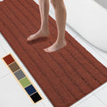 Bcoimo 70"×24" Chenille Bath Mat – Non-Slip with Backing Bath Rug Ultra-Absorbent and Machine Washable Bathroom Mat Quick-Dry Design. Ideal for Bathroom and Tub Areas