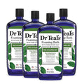 Dr Teal's Foaming Bath with Pure Epsom Salt, Relax & Relief with Eucalyptus & Spearmint, 34 fl oz (Pack of 4)