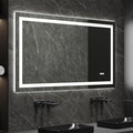 DeerValley LED Bathroom Mirror, 55" x 30" Front and Backlit Wall Mounted Bathroom Vanity Mirror, Anti-Fog, 3 Colors Dimmable, Shatterproof, Tempered Glass, Memory Function (Horizontal/Vertical)