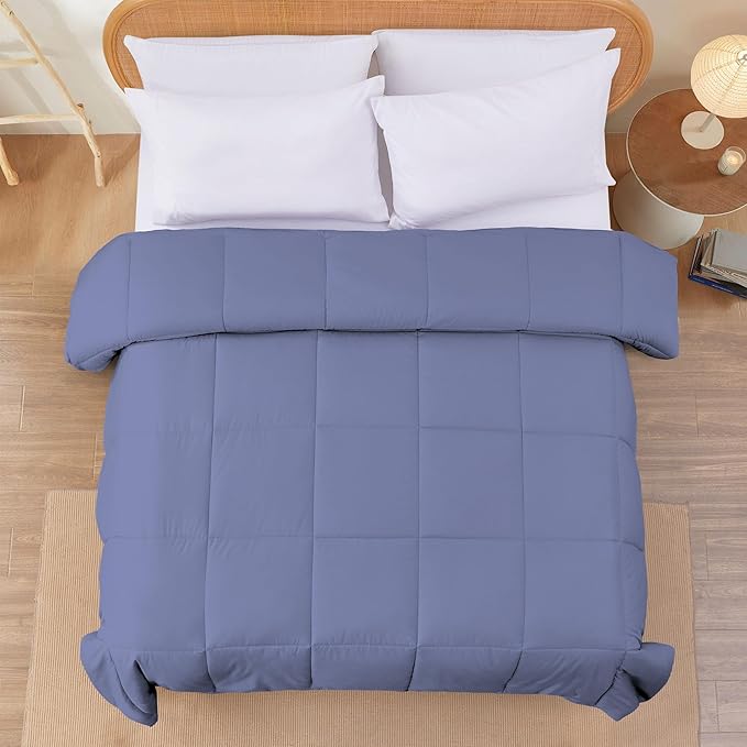 Modern Threads Down Alternative Reversible Comforter Blue/Cream Twin