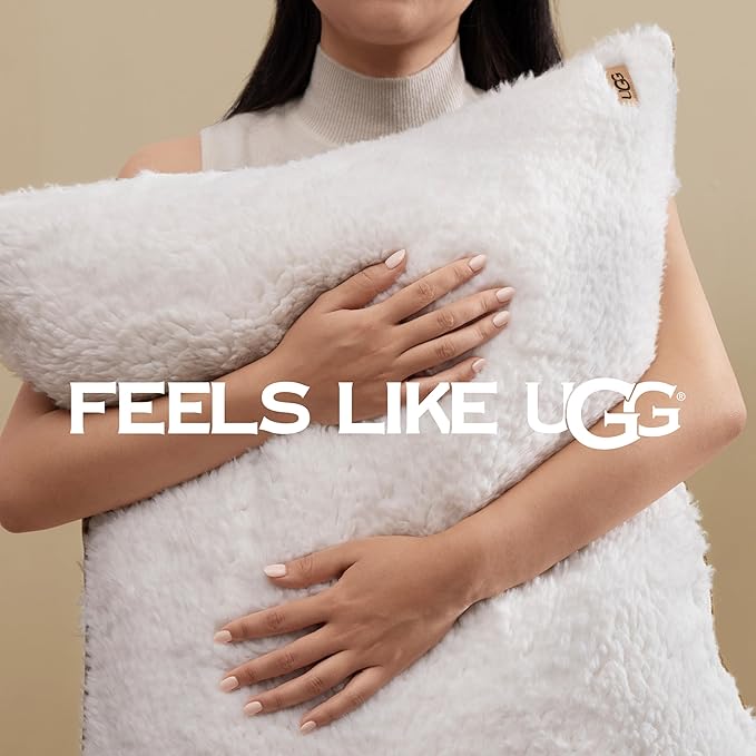 UGG Blissful Comforter Set with 2 Pillow Shams Reversible White Comforter Plush Fluffy Warm Bed Set Premium Hypoallergenic Down Alternative Bedding Breathable, King/California King, Seal Gray