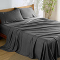 Bedsure Full Size Bed Sheets, Cooling Sheets, Rayon Derived from Bamboo, Breathable & Soft, Deep Pocket Up to 16 Inches, Hotel Luxury Silky Bedding for Hot Sleepers, Grey