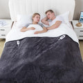Heated Blanket Queen Size - 84"x90" Cozy Soft Jacquard Heating Blanket with 4 Heat Levels & 10 Hours Auto-Off, Jacquard Fleece, Overheating Protection, Warm Gifts, Grey