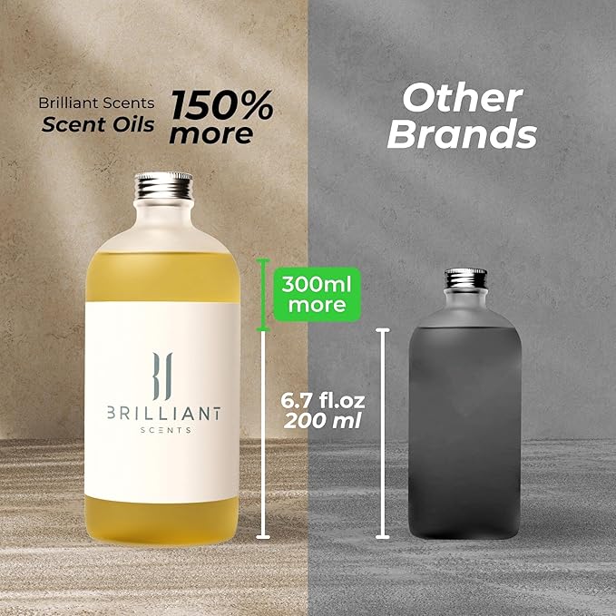 Brilliant Scents French Riviera Fragrance Oil 120ml - Premium Diffuser Oil for Home, Office, Hotels - Long Lasting, Plant-Based, Meets IFRA Standards, USA-Made - Blood Orange, Jasmine, Tonka Bean