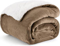 Bedsure GentleSoft Sherpa Fleece Throw Blanket for Couch - Thick and Warm Throw for Women and Men, Soft Fuzzy Plush Blanket for Winter, Camel, 50x60 Inches
