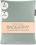 BADESOFA® Luxury Bath Pillow S - Ultra Comfortable & Quick-Drying Bath Back Pillow - Washable Full Body Bath Pillow for Bathtub - Therapeutic Head and Neck Support - Luxury Spa Cushion in Green