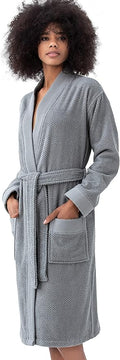 SEYANTE Organic Turkish Cotton Terry Hooded Kimono Bathrobe, Robe for Women