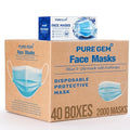 3-Ply Disposable Face Masks, Soft on Skin, Pack of Blue Masks with Elastic Earloops (2000 Masks)