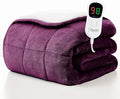 Homemate Heated Weighted Blanket for Adults - 62"x84" 15lbs Electric Throw Fast Heating Heavy Blanket 1/2/4/6/8 Hour Auto Off 10 Heat Levels Over-Heat Protection Soft Flannel Sherpa