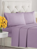 Full Size 4 Piece Sheet Set - Extra Soft, Breathable And Cooling Sheets - Hotel Luxury Durable Bed Sheets for Women & Men - Deep Pockets, Easy-Fit & Wrinkle-Free Sheets - Lilac Oeko-Tex Bed Sheet Set