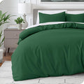 Bare Home Bedding Duvet Cover California King Size - Premium 1800 Super Soft Collection - Lightweight, Cooling - Soft Breathable Bedding Duvet Cover (Cal King, Forest Green)