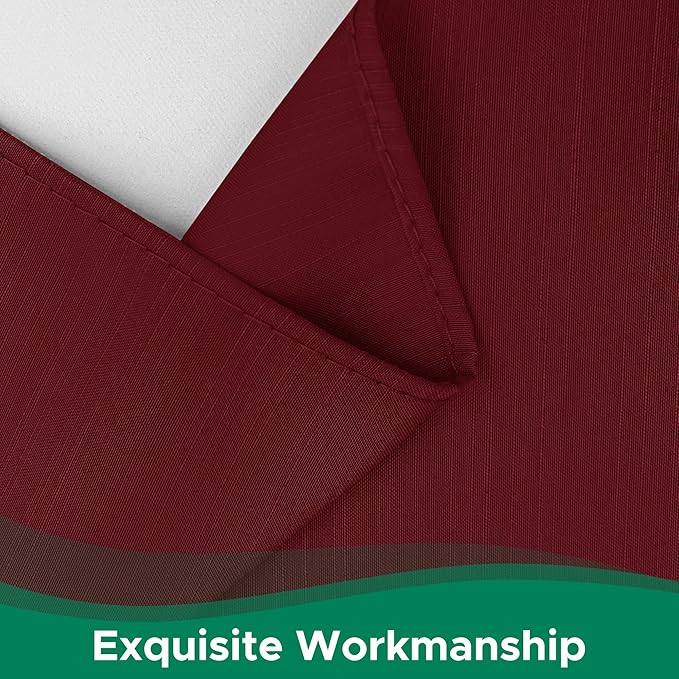 Biscaynebay Wrap Around Bed Skirts for Full & Full XL Beds 16" Drop, Burgundy Adjustable Elastic Dust Ruffles Easy Fit Wrinkle & Fade Resistant Silky Luxurious Fabric Solid Machine Washable