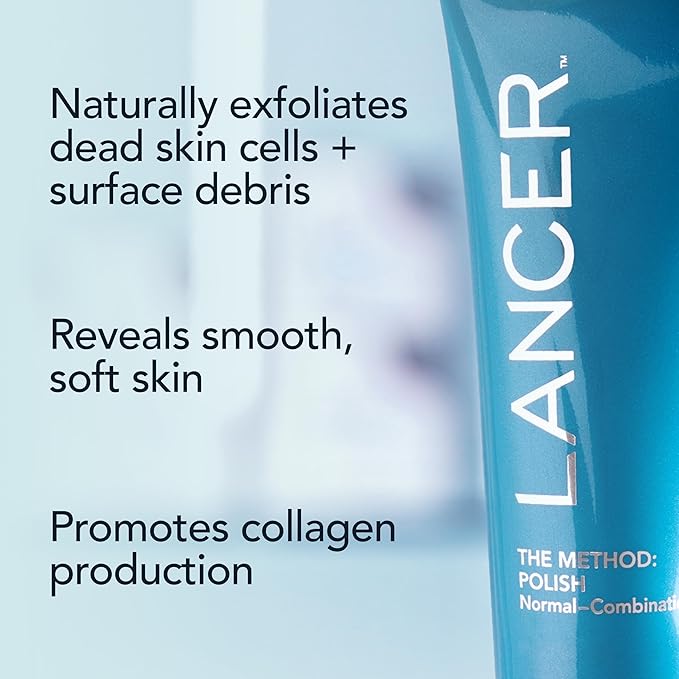 Lancer Skincare The Method: Polish Facial Exfoliator, Daily Exfoliating Face Scrub with Natural Minerals, Oily Congested Skin, 4.2 Fluid Ounces
