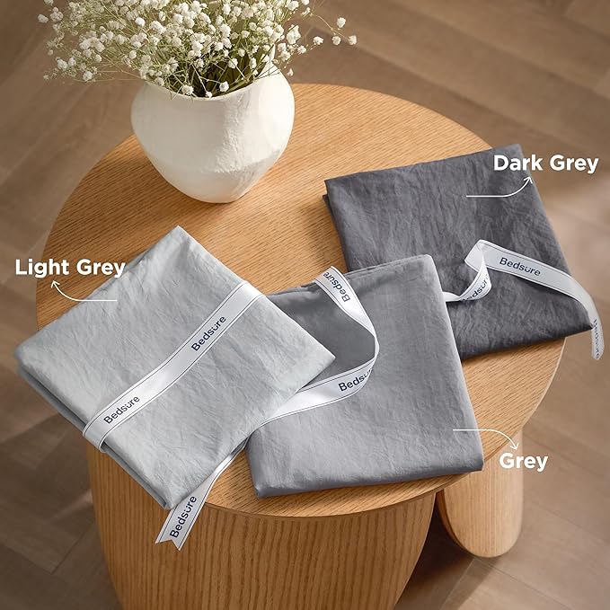 Bedsure King Size Comforter Set, Dark Grey Soft Prewashed Bedding for All Seasons, 3 Pieces GentleSoft™ Warm Down Alternative Bed Set, 1 Lightweight Comforter (104"x90") and 2 Pillowcases (20"x36")