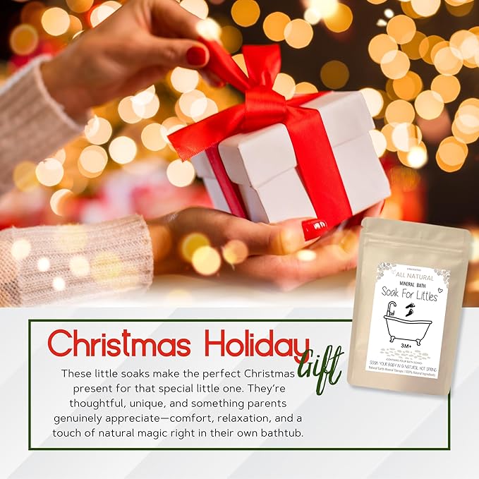 Soak for Littles: Mineral Bath Soak, 100% Organic Natural Earth Minerals, Better Than Oatmeal Bath Baby, Epsom, Oatmeal, or Kids Salts Baths, Soak Your Little One in A Natural Hot Spring