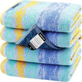 SEMAXE Hand Towels for Bathroom, 100% Cotton Towels with Hanging Loops, Soft and Absorbent, 4 Pack Hand Towel Set for Gym, Shower, Hotel, Spa and Kitchen, Colorful Towel - The Starry Night Collection