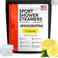 Sport Shower Steamers - Made in USA with Natural Lemon Essential Oil, Aromatherapy, Stress and Sinus Relief, Muscle Recovery for Athletes, Best Christmas Stocking Stuffers for Runners