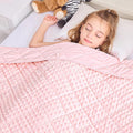 yescool Twin Size Pink Weighted Blanket for Adults 12 Pounds Cooling Weighted Heavy Blanket, Minky Throw Blankets Warm Weighted Comforter, Big Washable Thick Blankets Gift for 100-150lbs, 48 * 72in