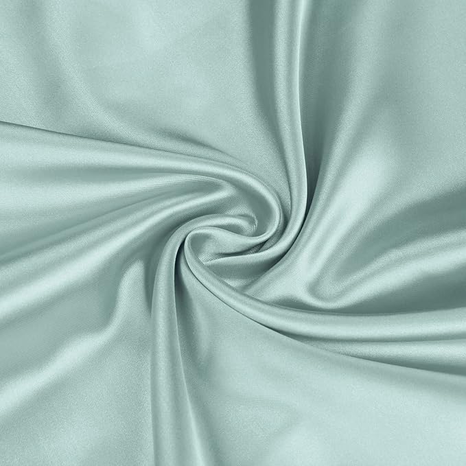 BEDELITE Satin Body Pillow Cover, Super Soft and Cooling Body Pillow Pillowcase for Hair and Skin, Breathable Silky Full Long Pillowcase Cover(20"x54", Haze Blue)