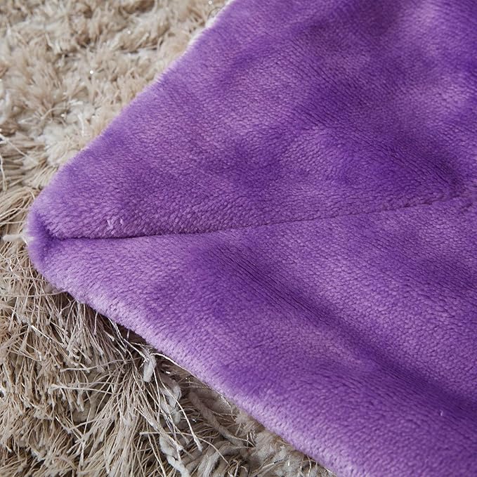 SOCHOW Sherpa Fleece Throw Blanket, Double-Sided Super Soft Luxurious Plush Blanket King Size, Purple 90inch X108''