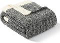 Snuggle Sac Heather Black Throw Blanket for Couch, Reversible Super Soft Micorfiber Blankets Dupes Warm Cozy Knit Fuzzy Plush Throws for Sofa, Bed, Heather Black, 50x60 inches