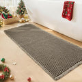 Waffle Bath Mat - Boho Bathroom Rugs Non Slip Washable, Super Absorbent & Quick Dry, Soft Bath Mat Farmhouse Bathroom Decor, 20'' x 48'', Olive Green