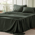 Bedsure California King Sheet Sets - 4 Pieces Soft Cal King Sheets - Breathable & Cooling - Hotel Luxury - Easy Care Polyester Microfiber Bedding for Women, Men, Olive Green
