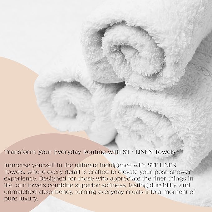 (Pack of 12 White Bath Towels Bulk 20x40 Inches -100% Cotton Economy Cheap Bath Towels for Commercial Uses, Gym, Salon, Spa & Hair - Quick Drying -Bath Towel Sets Bulk