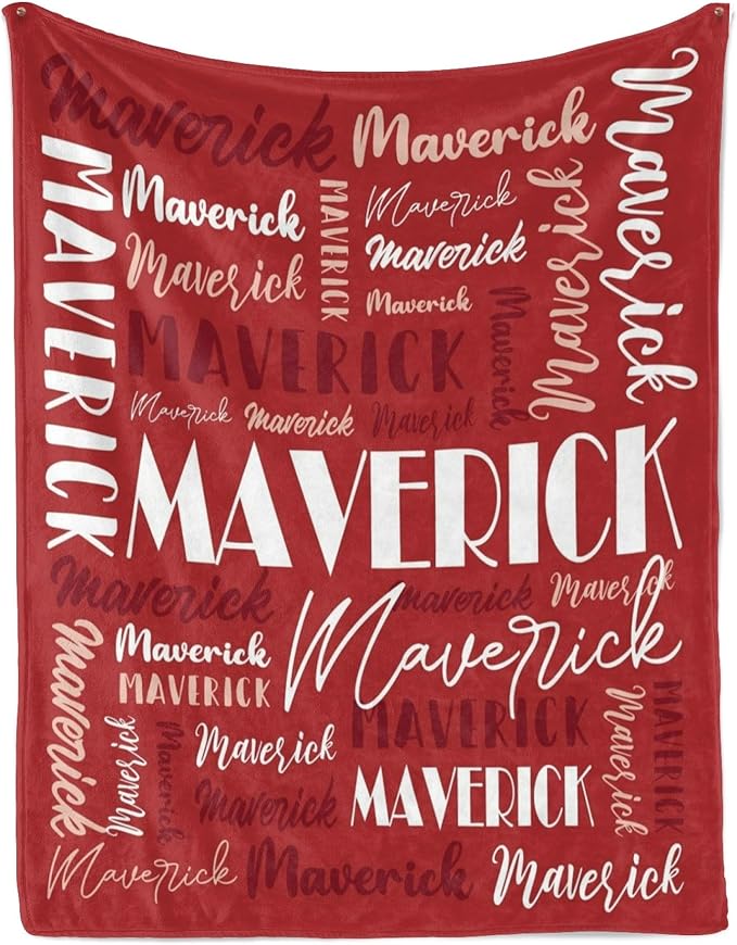 Name Blanket Personalized Blanket for Adult Kids Flannel Customize Throw Blanket Custom (Color 16, 50 x 60 Inches)