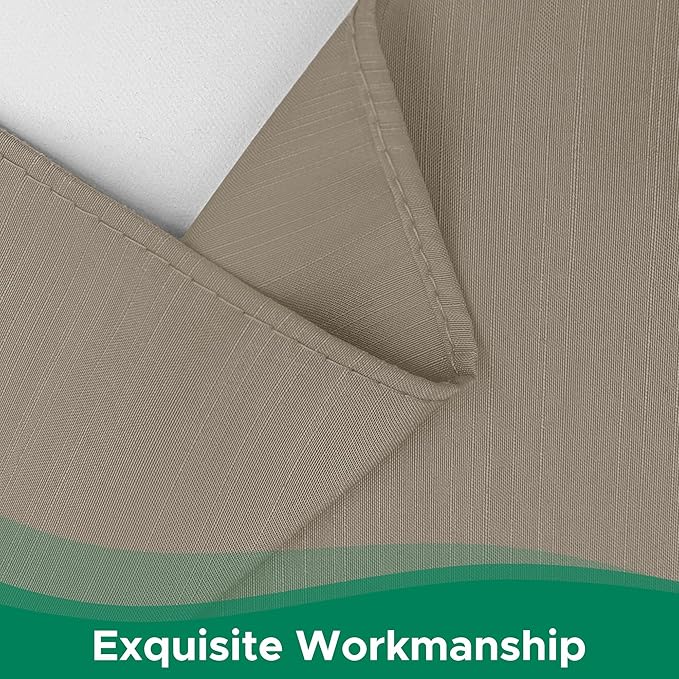 Biscaynebay Wrap Around Bed Skirts for Full & Full XL Beds Short Drop of 12", Taupe Adjustable Elastic Dust Ruffles Easy Fit Wrinkle Resistant Silky Luxurious Fabric Machine Washable