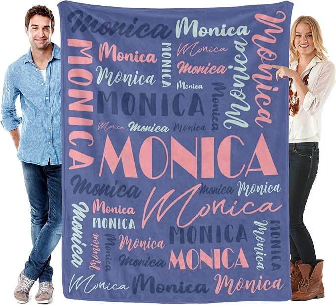 Name Blanket Personalized Blanket for Adult Kids Flannel Customize Throw Blanket Custom (Color 14, 30 x 40 Inches)