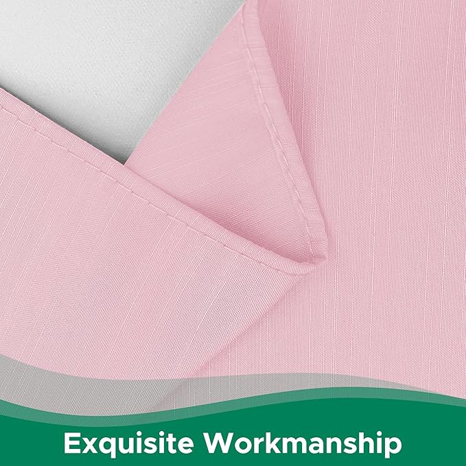 Biscaynebay Wrap Around Bed Skirts for Queen Beds 15" Drop, Pink Adjustable Elastic Dust Ruffles Easy Fit Wrinkle & Fade Resistant Silky Luxurious Fabric Machine Washable