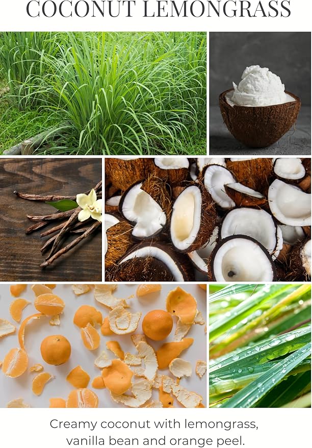 ECO CANDLE CO. Room & Linen Spray, Coconut Lemongrass, 8 oz. - Scents Of Coconut, Lemongrass, Vanilla, & Orange - Recycled Aluminum Bottle, No Propellents, Pump Top, All Natural Ingredients
