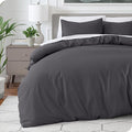 Bare Home Bedding Duvet Cover California King Size - Premium 1800 Super Soft Collection - Lightweight, Cooling - Soft Breathable Bedding Duvet Cover (Cal King, Forged Iron Grey)