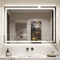48X40 LED Bathroom Mirror with Lights, Anti-Fog, Backlit + Front Lit (CRI>90), Lighted Bathroom Vanity Mirror for Wall, Memory Function, Dimmable, Tempered Glass, Shatter-Proof, ETL Listed