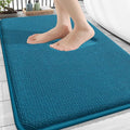 OLANLY Thick Memory Foam Bath Mat Rug 30x20, Extra Soft Absorbent Bathroom Rug, Quick Dry Bath Mat, Non-Slip, Machine Washable Carpet for Bathroom, Tub and Shower, Home Decor Accessories, Peacock Blue