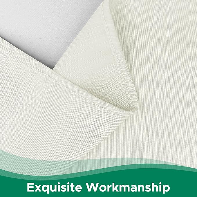 Biscaynebay Wrap Around Bed Skirts for Full & Full XL Beds 14" Drop, Ivory Adjustable Elastic Dust Ruffles Easy Fit Wrinkle Resistant Silky Luxurious Fabric Machine Washable