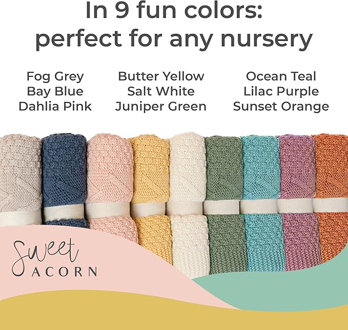 Knit Baby Blanket in Cable Pattern, Organic Cotton Blankets for Crib or Stroller, Receiving Blankets - Dahlia Pink