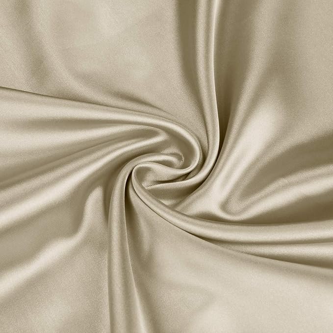 BEDELITE Satin Body Pillow Cover, Super Soft and Cooling Body Pillow Pillowcase for Hair and Skin, Breathable Silky Full Long Pillowcase Cover(20"x54", Taupe)