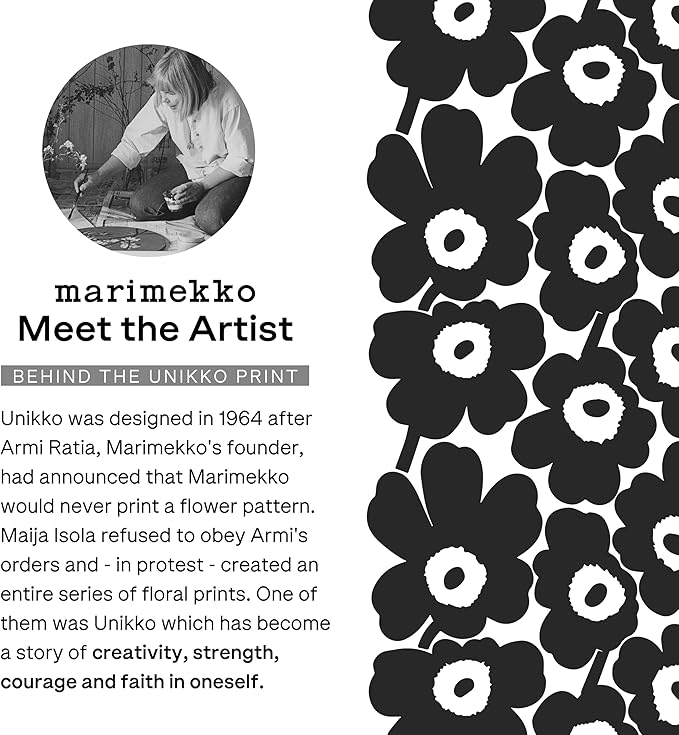 MARIMEKKO Unikko Terry Cotton Guest Towel (Pink) – Floral Patterned Guest Towels – 20 in x 12 in