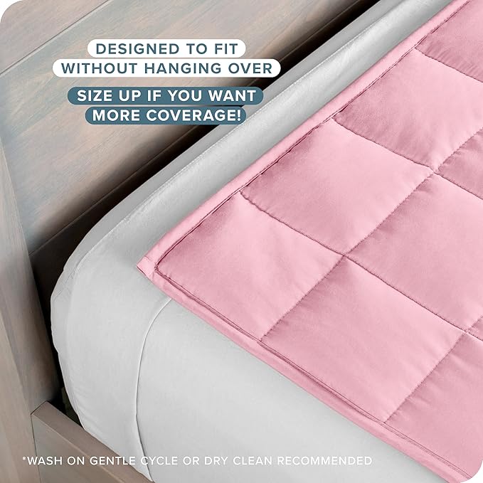 Bare Home Weighted Blanket 40"x60" 10lbs, Light Pink