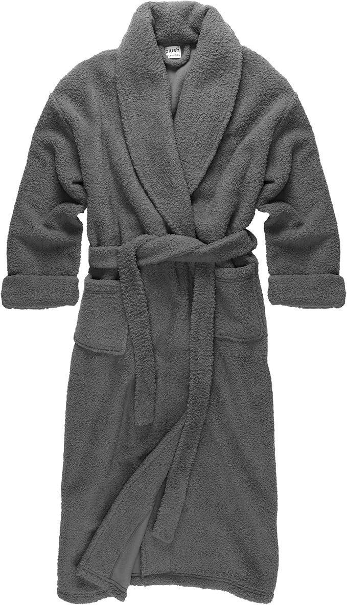 Plush Microfiber Fleece Robe | Super Soft & Warm | Lightweight | Full Length