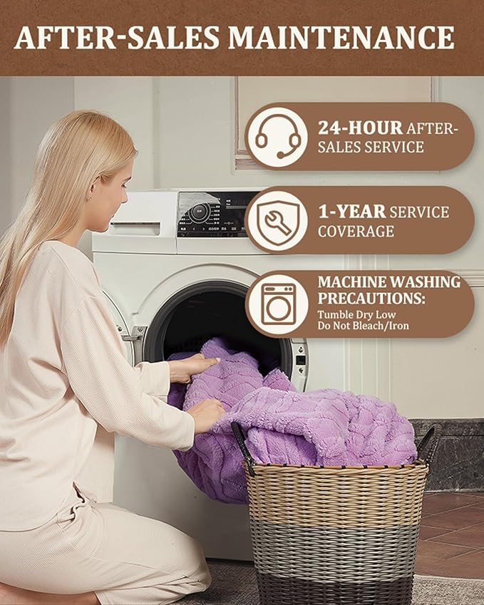 CAROMIO Electric Blanket King Size Dual Control - Thick Tufted Sherpa Heated Blanket King with 10 Heating Levels and 10 Time Settings, ETL Certified Fast Heating Blanket King Size 90"×100", Purple