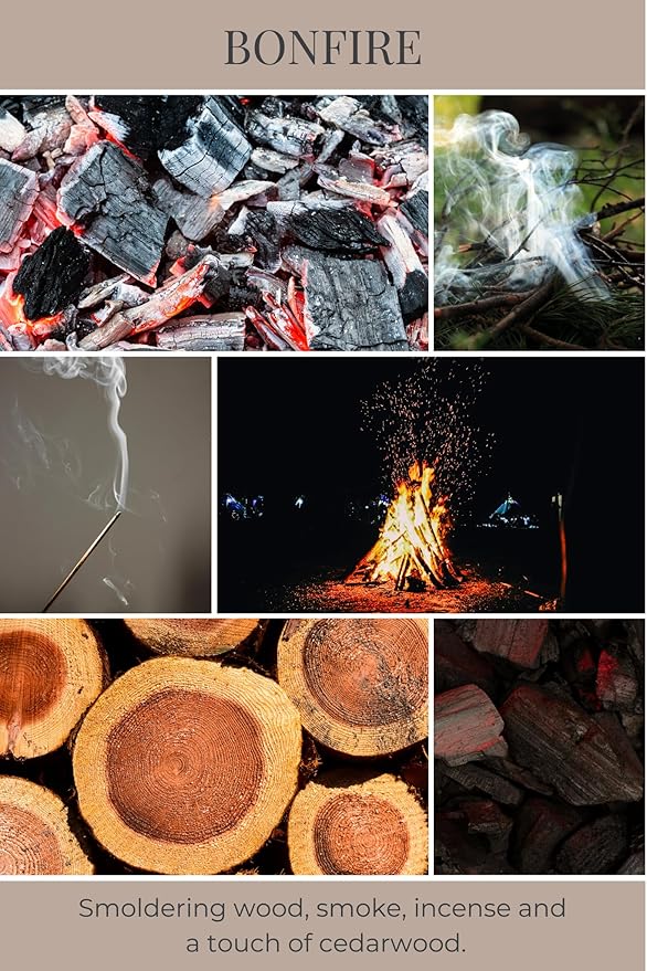 ECO CANDLE CO. Room & Linen Spray, Bonfire, 8 oz. - Scents of Smoldering Wood, Smoke, & Incense - Recycled Aluminum Bottle, No Propellents, Pump Top, All Natural Ingredients