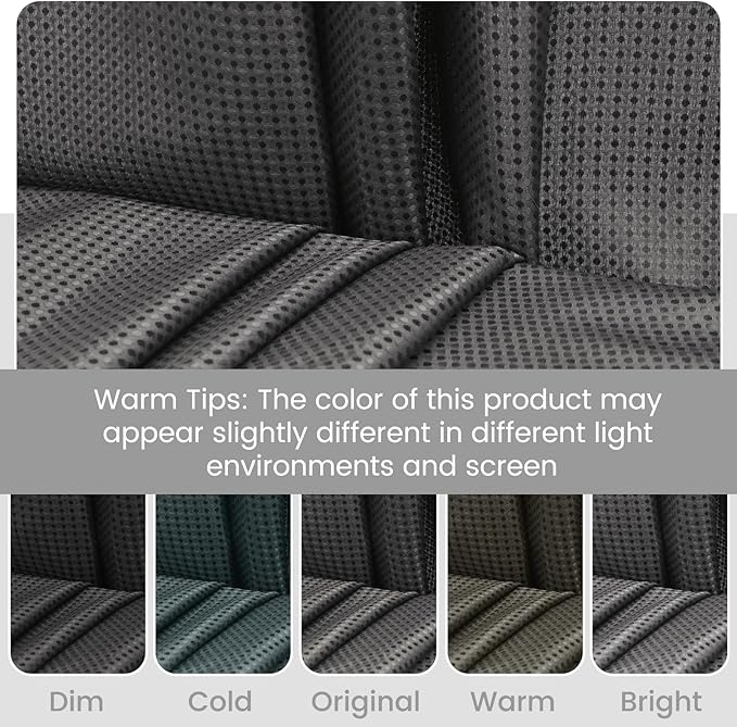No Hook Shower Curtain with Snap in Liner Set Waffle Shower Curtain for Bathroom Hotel Style Fabric Waterproof Inner Liner，71" W x 80" H, Dark Grey