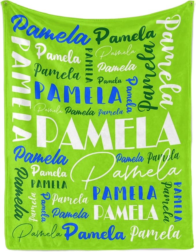 Name Blanket Personalized Blanket for Adult Kids Flannel Customize Throw Blanket Custom (Color 23, 50 x 60 Inches)