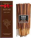 Folkulture Oud Incense Sticks | Set of 100 Insence-Sticks with Holder for Relaxation | Aqua Oudh Incense | Organic, Slow Burning & Non Toxic Inscents for Meditation | Oudh