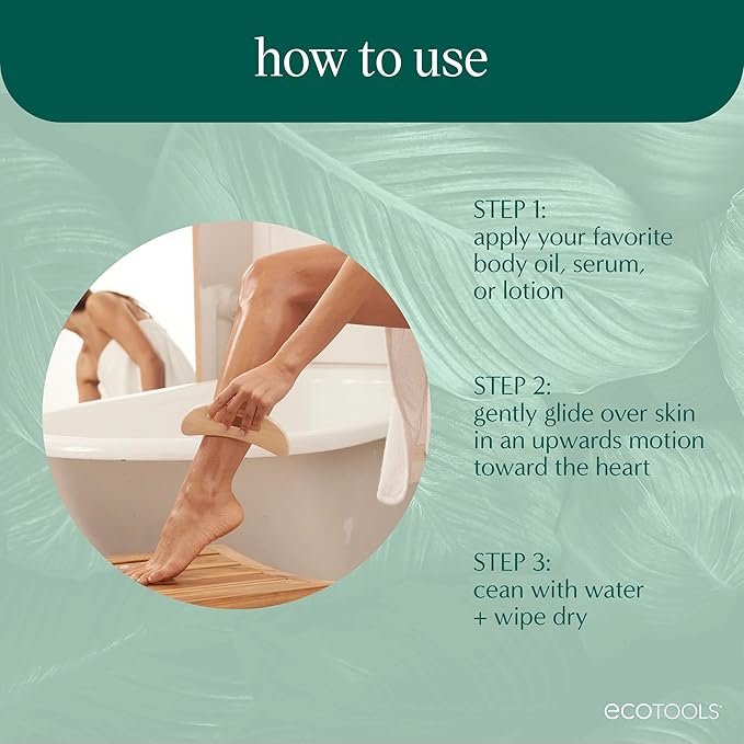 EcoTools Wooden Body Massager, Relieve Sore Muscles, Wood Massager Tool for Body, Unique Shape Provides Relaxation & Relieves Muscle Tension, Eco Friendly, Cruelty-Free, & Vegan, 1 Count