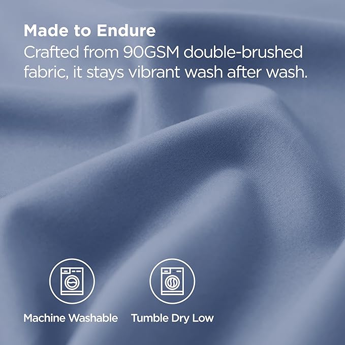 Bedsure King Size Pillow Cases Set of 2 - Slate Blue Brushed Microfiber Pillowcases 2 Pack, Super Soft Pillow Case Cover with Envelope Closure, Wrinkle, Fade and Stain Resistant, 20x36 Inches