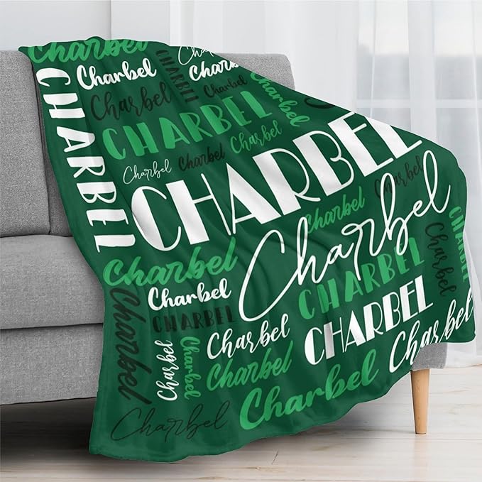Name Blanket Personalized Blanket for Adult Kids Flannel Customize Throw Blanket Custom (Color 19, 30 x 40 Inches)